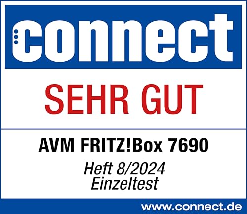 FRITZ!Box 7690 (Wi-Fi 7 DSL-Router mit 5.760 MBit/s (5GHz) & 1.376 MBit/s (2,4 GHz), bis zu 300 MBit/s mit VDSL-Supervectoring und ADSL2+, WLAN Mesh, DECT-Basis, deutschsprachige Version)