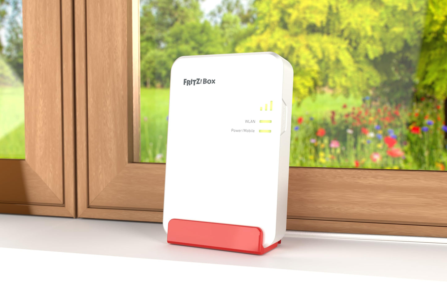 FRITZ!Box 6860 5G (Mobilfunk-Router mit bis zu 1.300 MBit/s in 5G/LTE, Wi-Fi 6 mit bis zu 3.000 MBit/s, Power over Ethernet (PoE+), staub- und spritzwassergeschütztes Gehäuse, DECT-Basis)